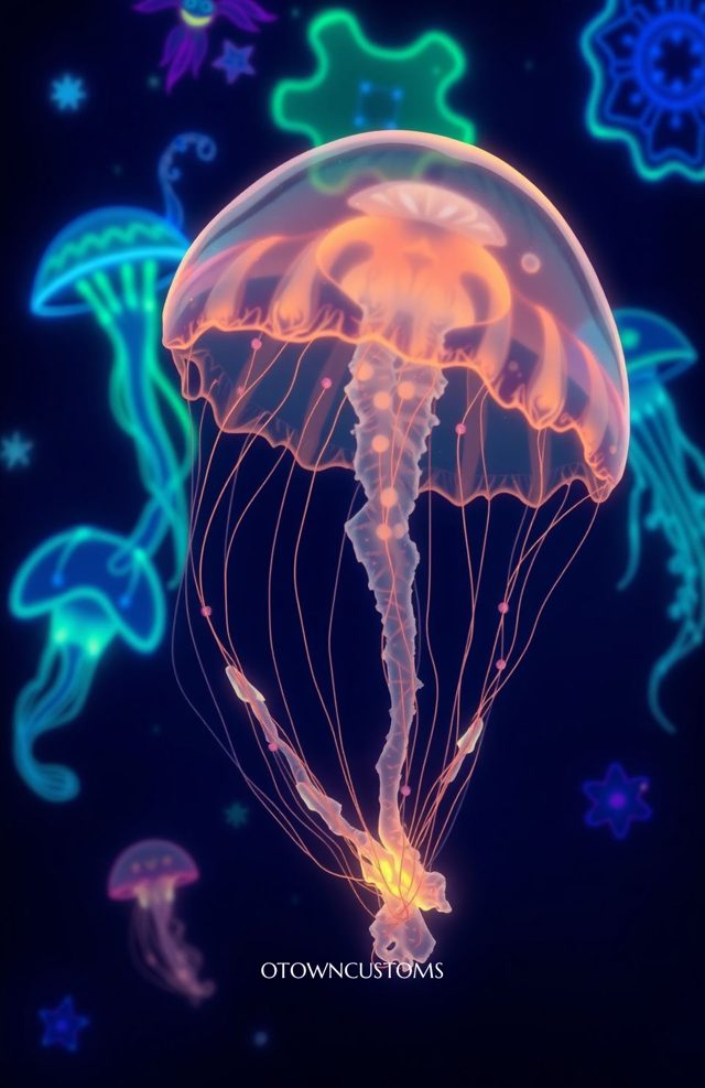 Glowing Jellyfish Ocean