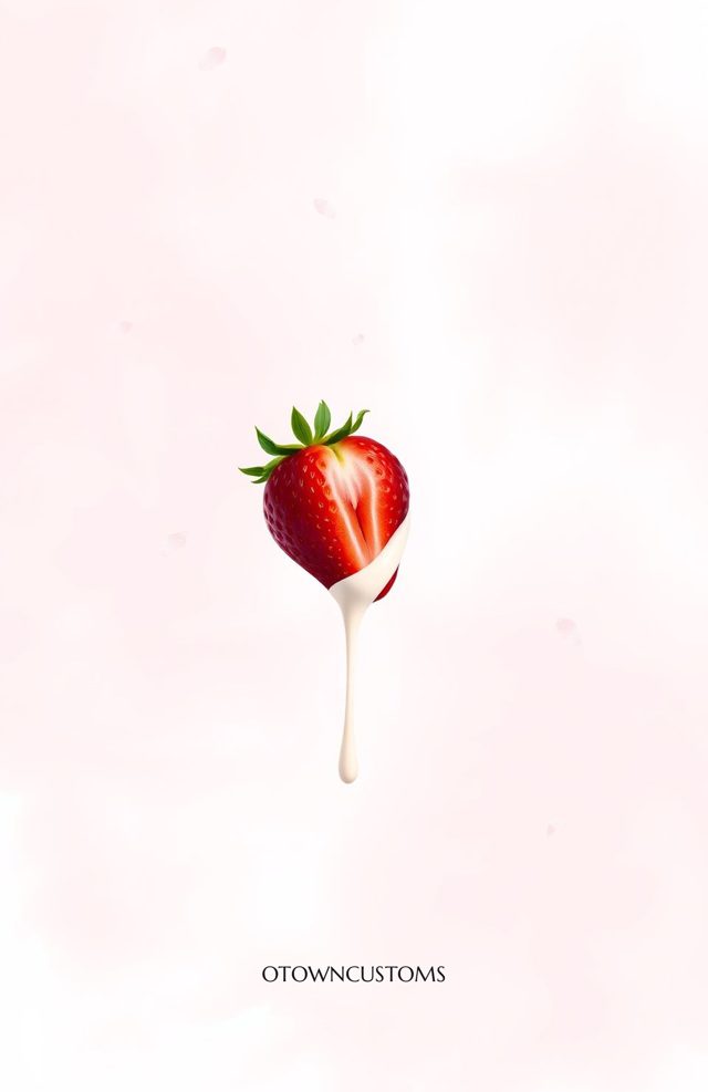Strawberry Cream Minimalist Food