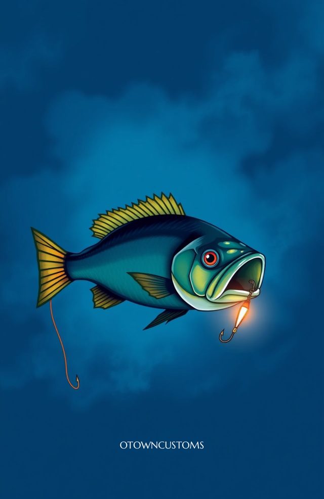 Deep Sea Angler Detailed Illustration
