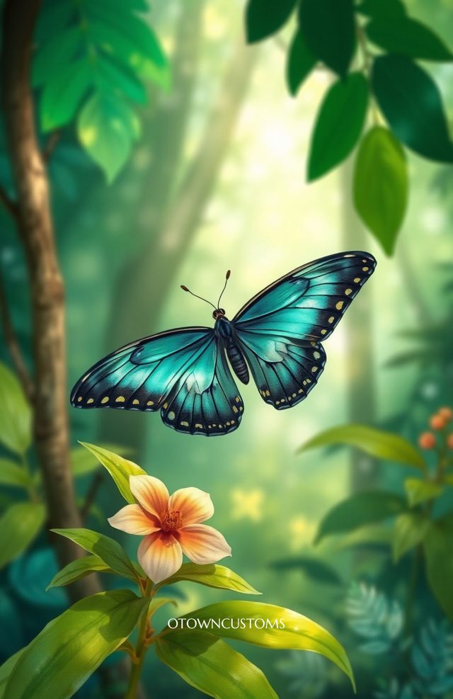 Vibrant Forest Emerald Butterfly