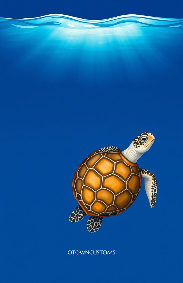 Oceanic Turtle Illustration