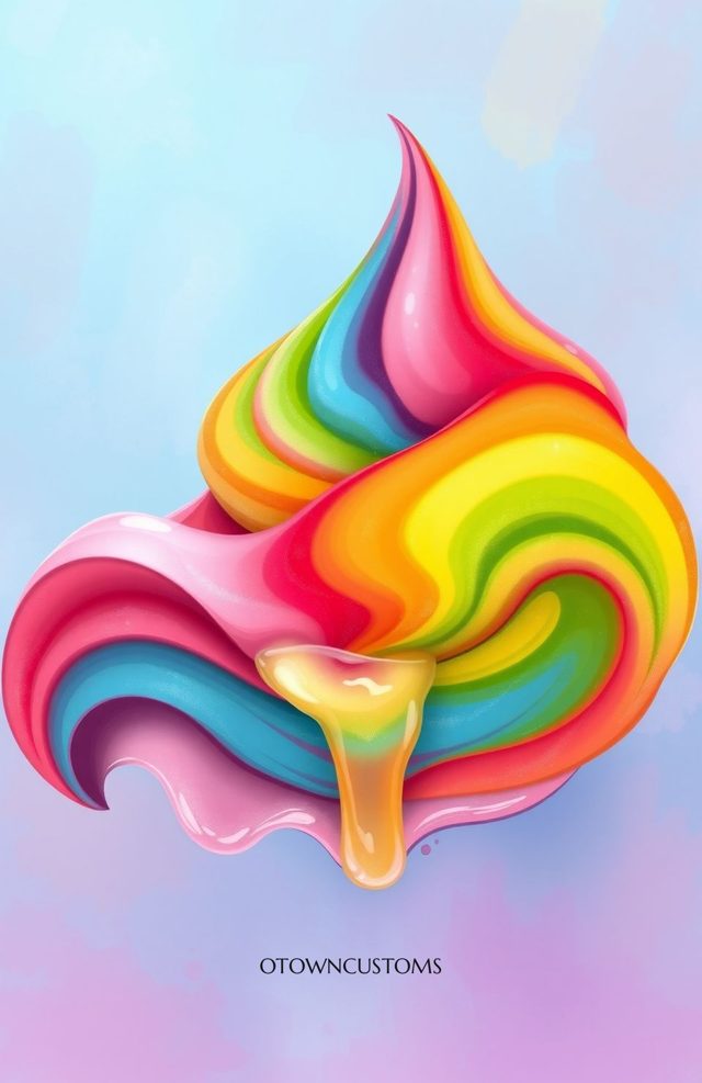 Rainbow Sherbet Swirl Candy Drip