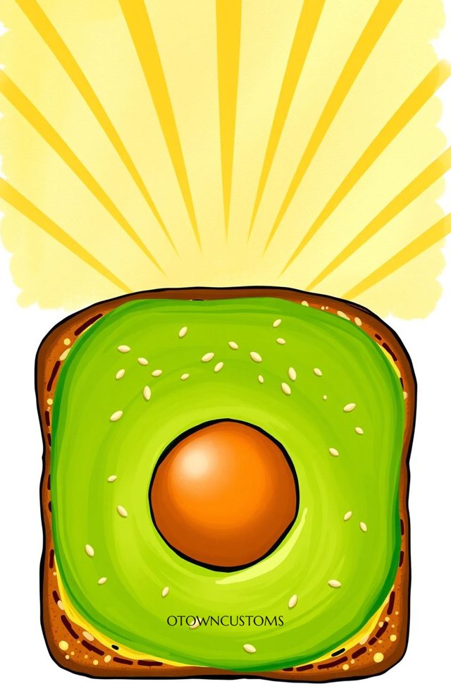 Cartoon Avocado Toast