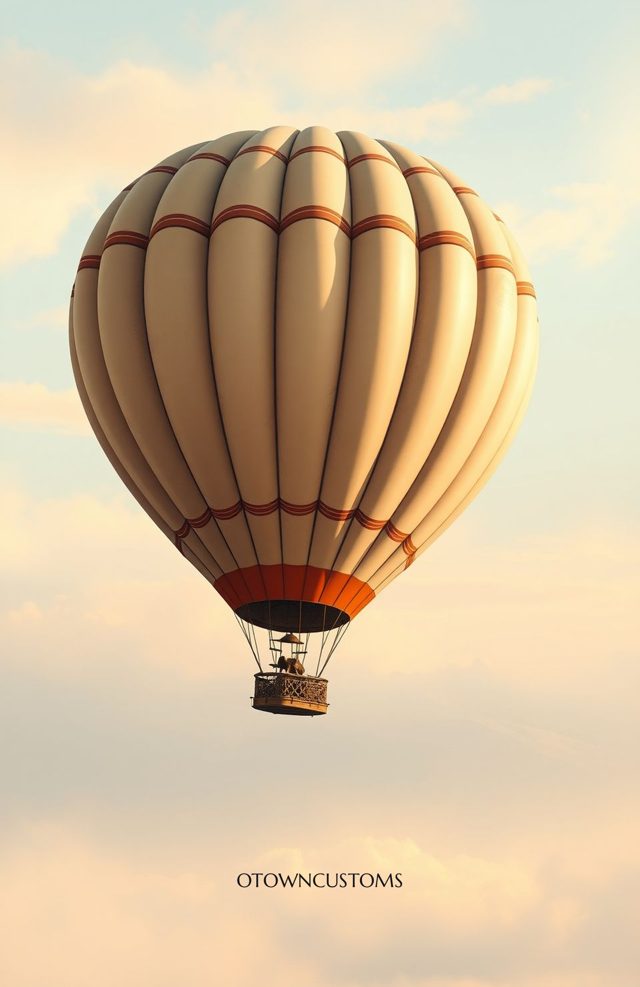 Vintage Hot Air Balloon Nature Landscape