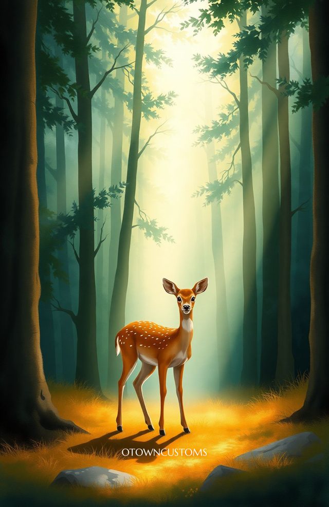 Enchanted Forest Fawn Painterly