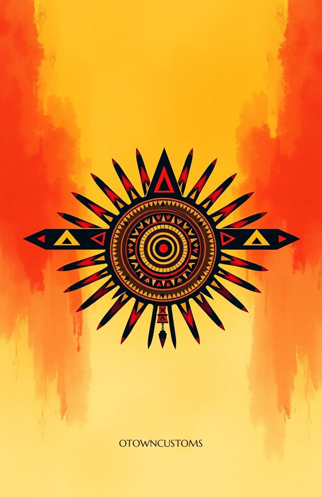 Tribal Sun Motif Geometric Aztec