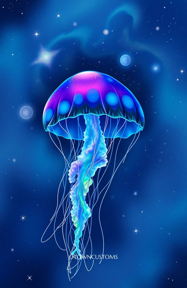 Cosmic Jellyfish Psychedelic Space