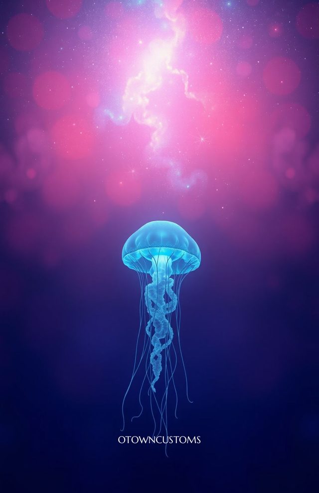 Cosmic Jellyfish Nebula Glowing