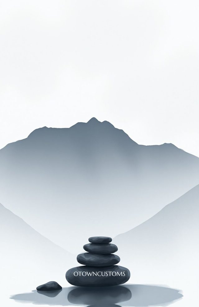Zen Minimalist Art Tranquil Stone