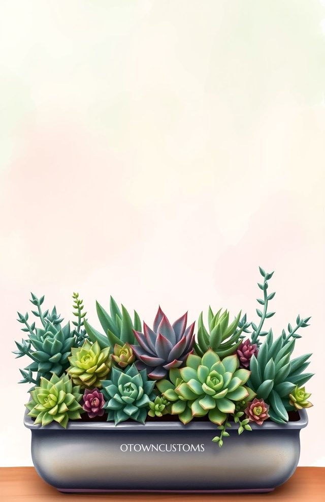 Realistic Botanical Succulent Garden Dreamscape