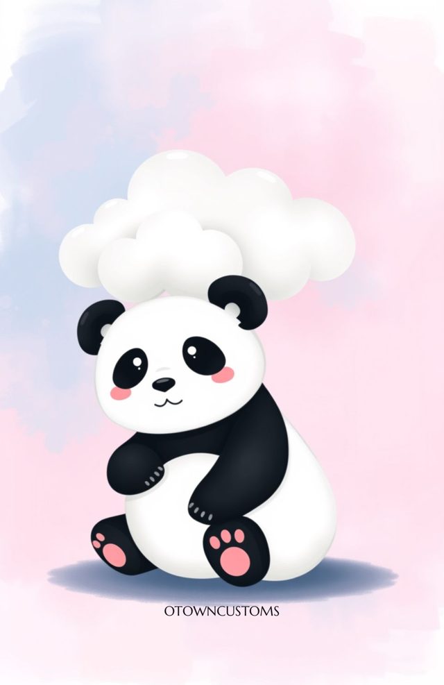 Cute Kawaii Panda Cartoon Cloud