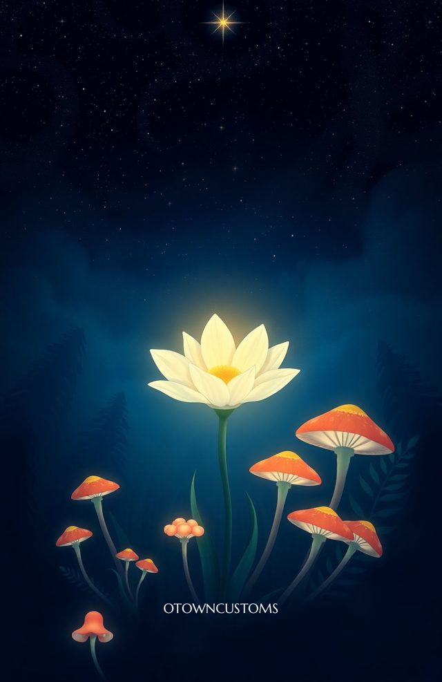 Celestial Magical Forest Night Bloom
