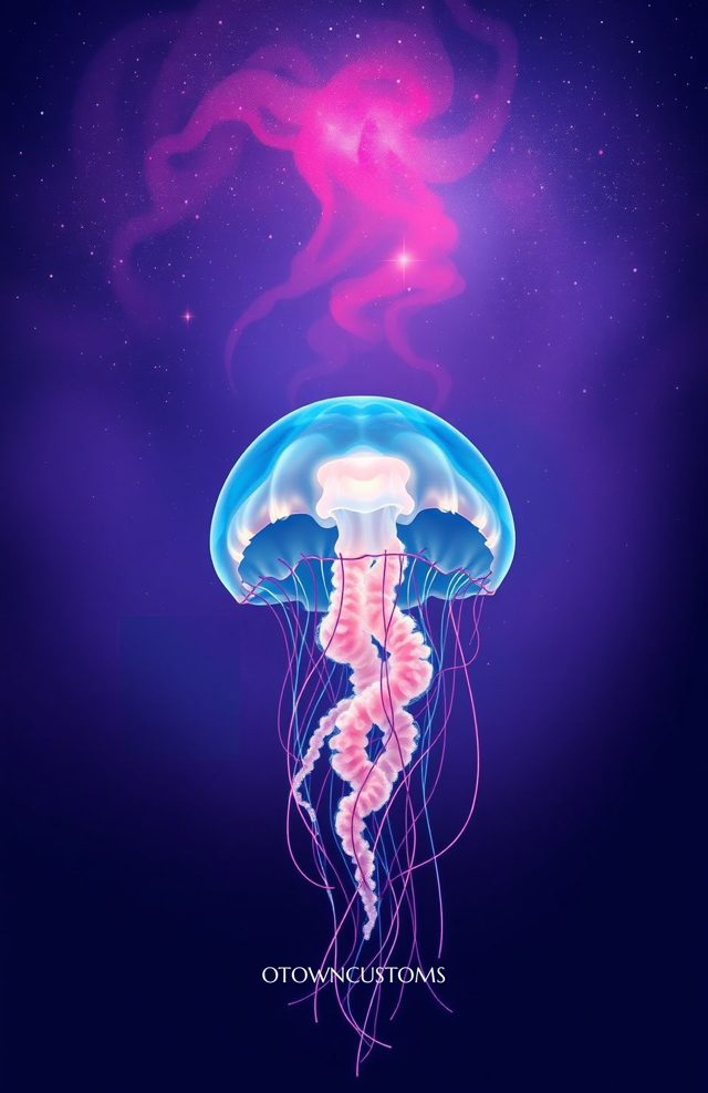Glowing Cosmic Jellyfish Dreamscape