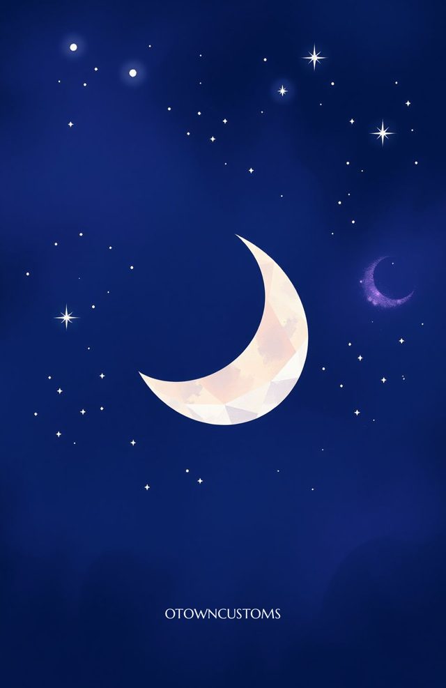 Geometric Moonscape Crescent Moon Crystal Magic
