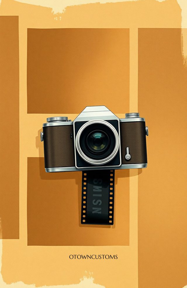 Vintage Camera Film Roll Illustration