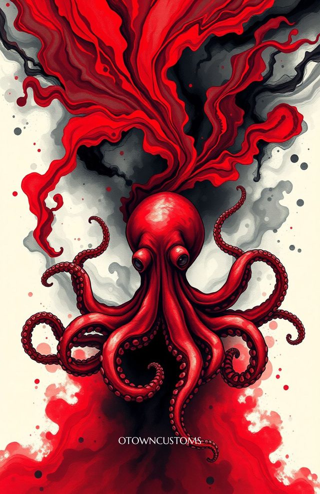 Surreal Bloody Octopus Vortex