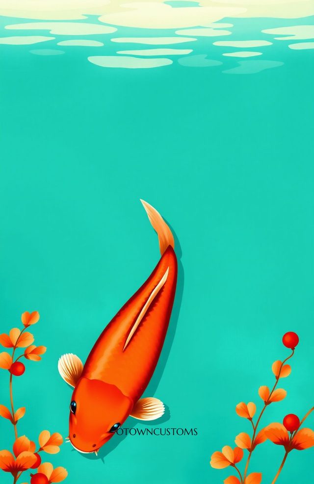 Zen Koi Pond Minimalist Fish
