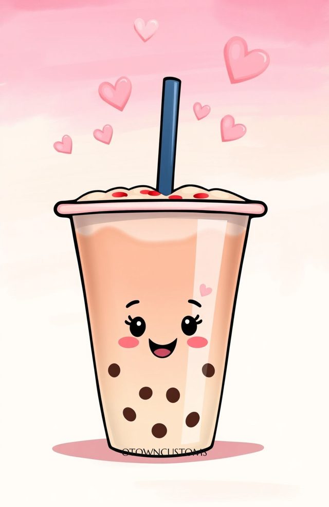 Kawaii Bubble Tea Playful