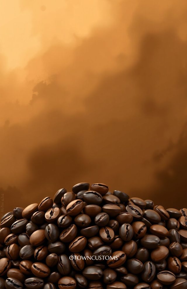 High Detail Coffee Bean Dark Roast
