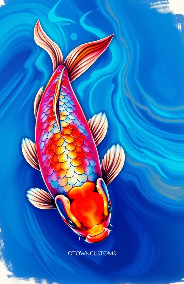 Neon Koi Pond Vibrant Fish
