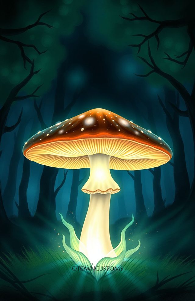 Glowing Mystic Mushroom Grove