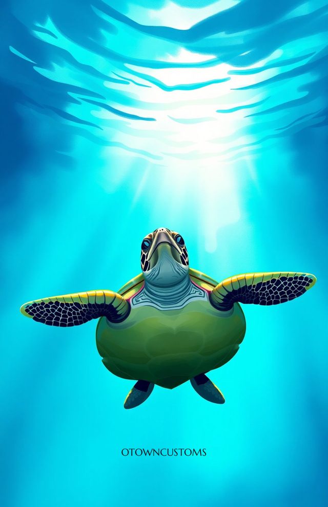Oceanic Turtle Underwater Sea Art