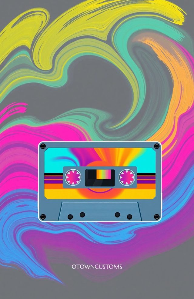 Retro Cassette Tape 80s Abstract