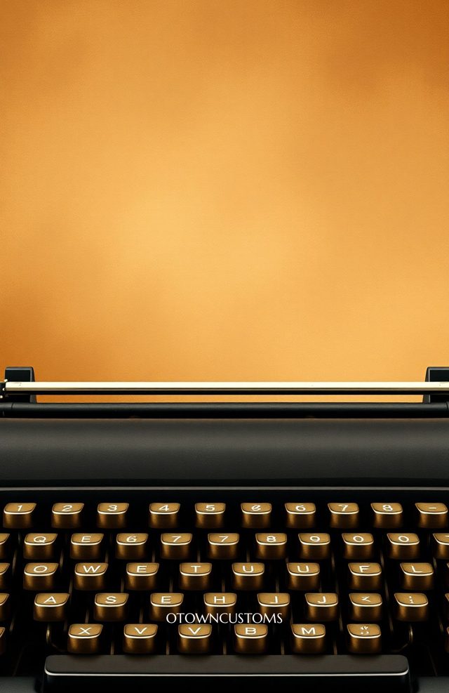 Modern Retro Typewriter Keys