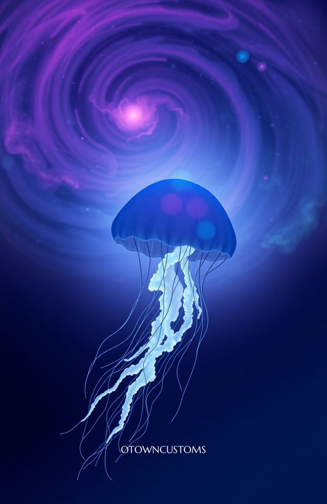 Cosmic Jellyfish Nebula Dream Digital Art