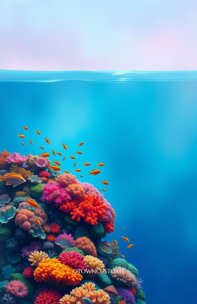 Deep Sea Coral Reef Underwater