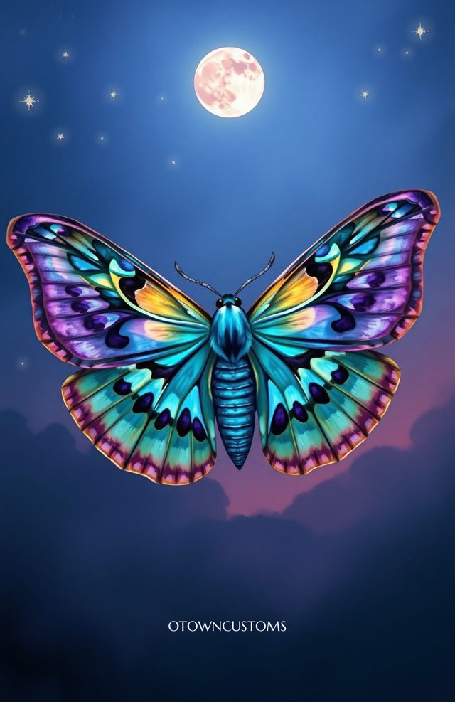 Mystic Moth Azure Dreamscape Psychedelic