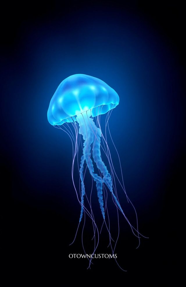Electric Jellyfish Ocean Glowing