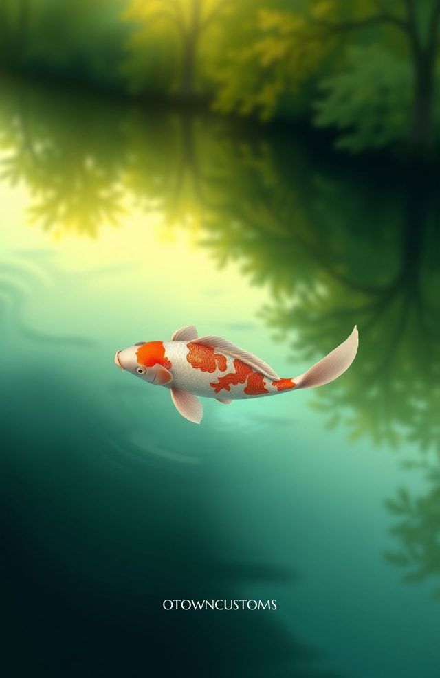 Serene Koi Pond Reflection