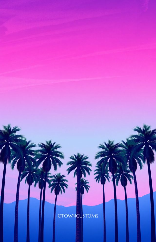 Vaporwave Palm Trees Synthwave