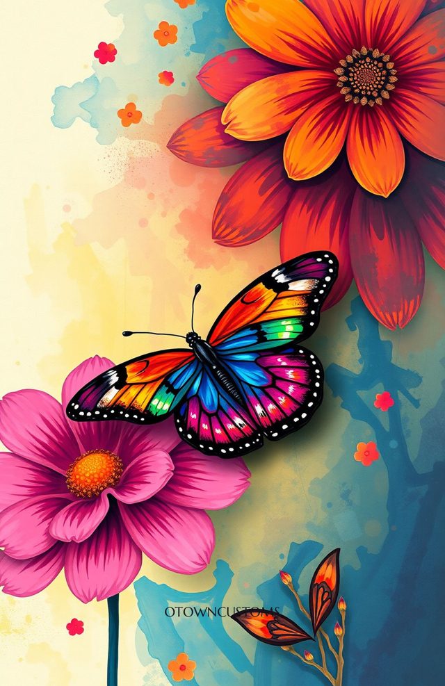 Psychedelic Butterfly Watercolor