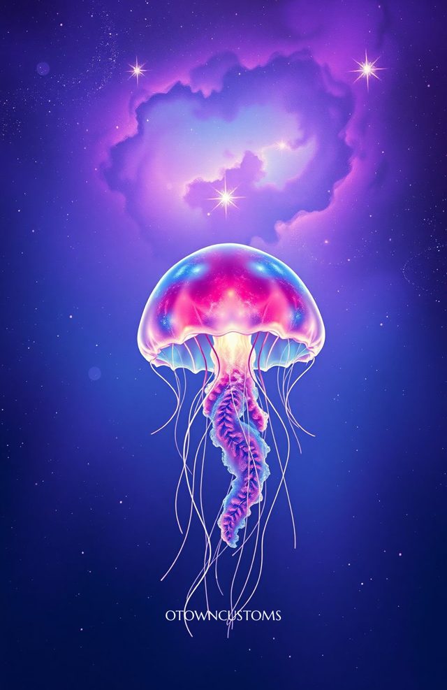 Cosmic Jellyfish Dreamscape Art