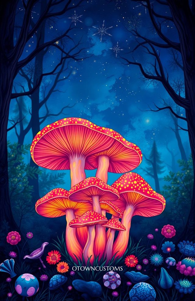 Psychedelic Mushroom Forest Fantasy
