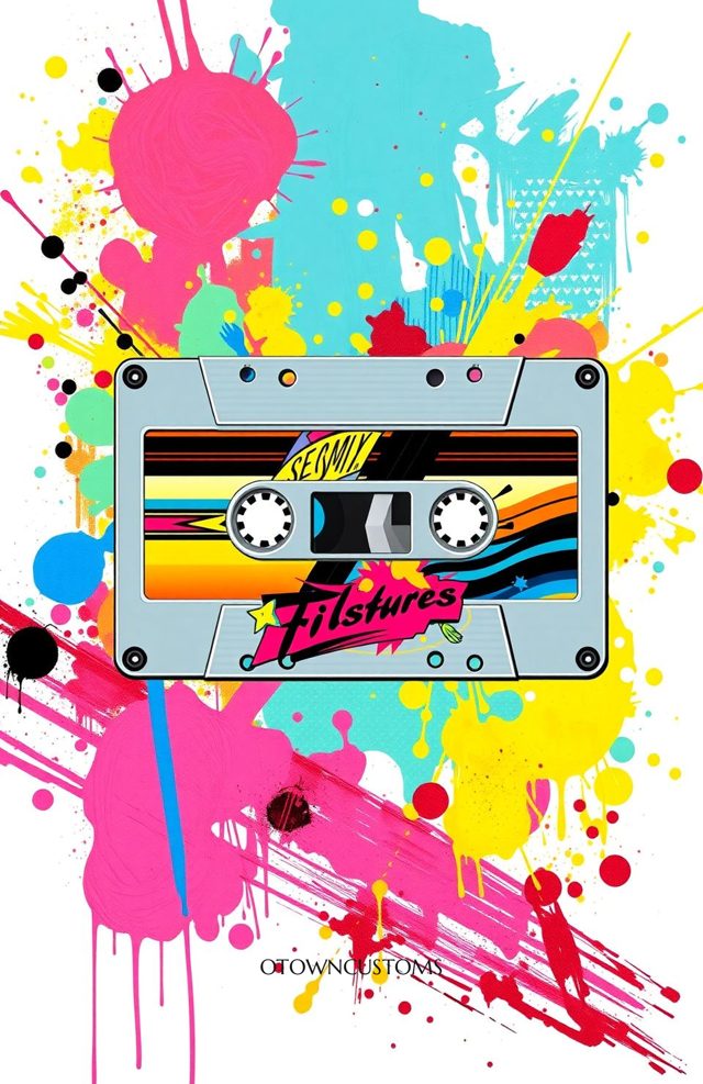Retro Cassette Tape 80s Pop Art