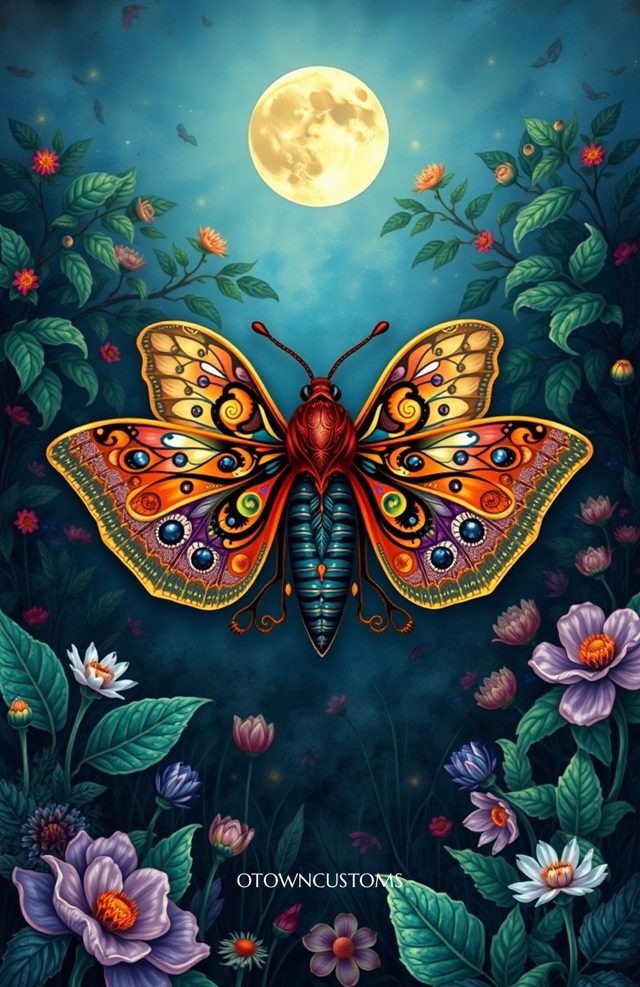 Cosmic Moth Luna Ethereal Garden