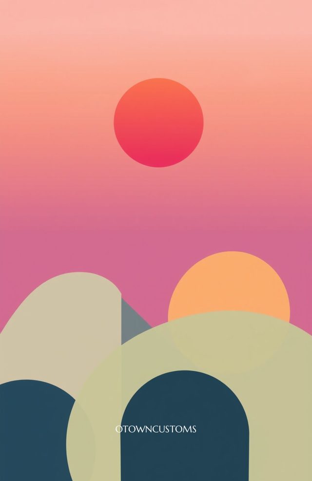 Abstract Geometric Sunset Minimalist