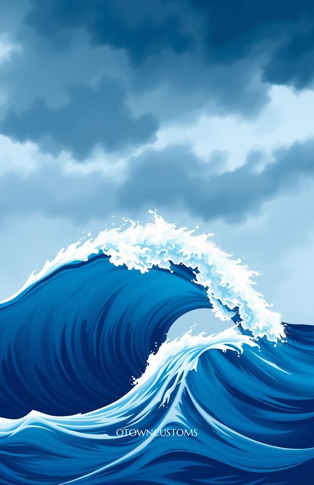 Ocean Wave Crest Illustration