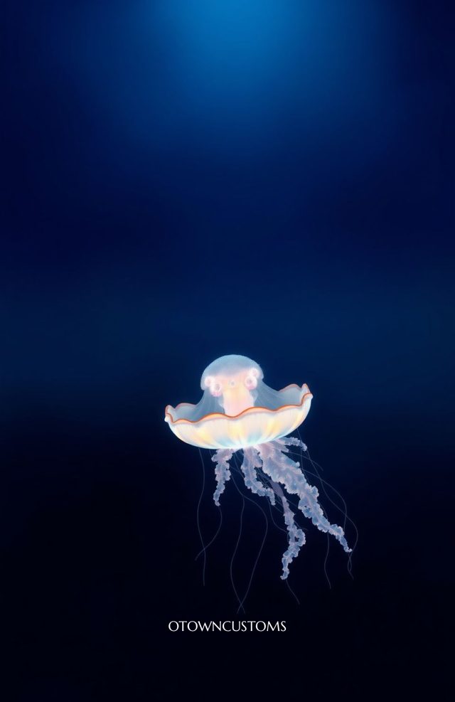 Ocean Depths Glow Underwater Jellyfish