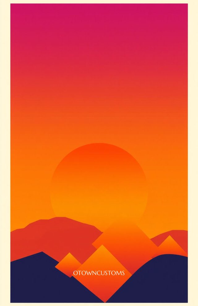 Minimalist Abstract Sunset