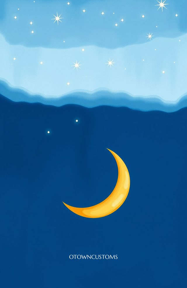 Dreamy Night Sky Crescent Moon