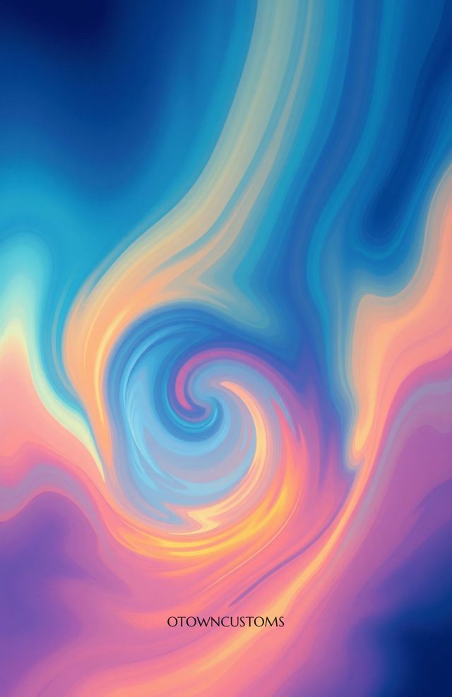 Northern Lights Swirl Abstract
