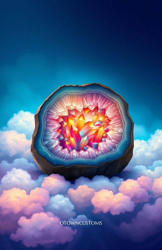 Vibrant Crystal Geode