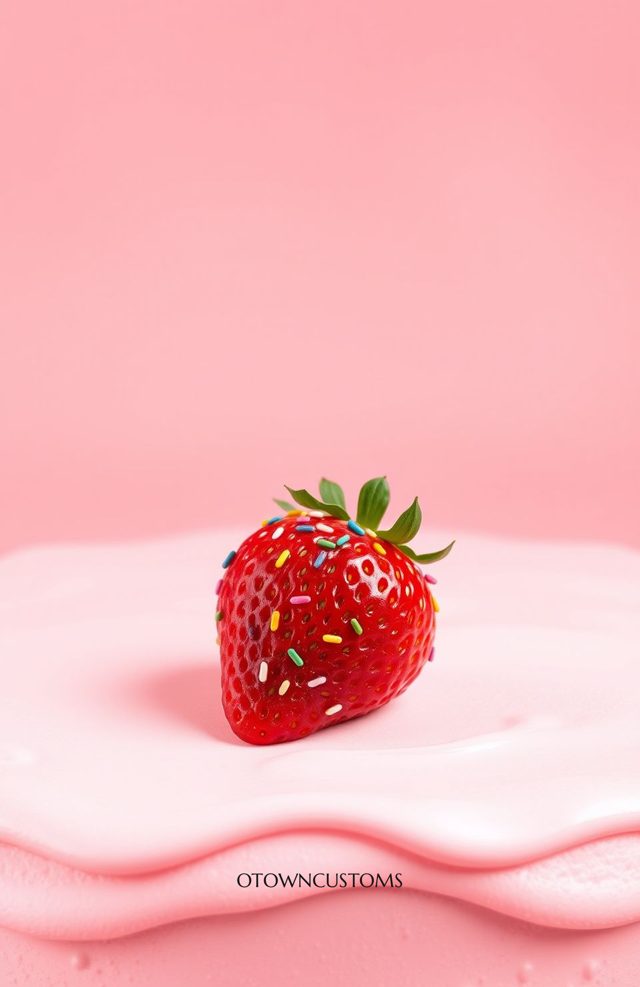Sweet Strawberry Sprinkle Food Photography