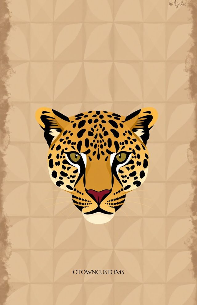 Geometric Leopard Flat Illustration