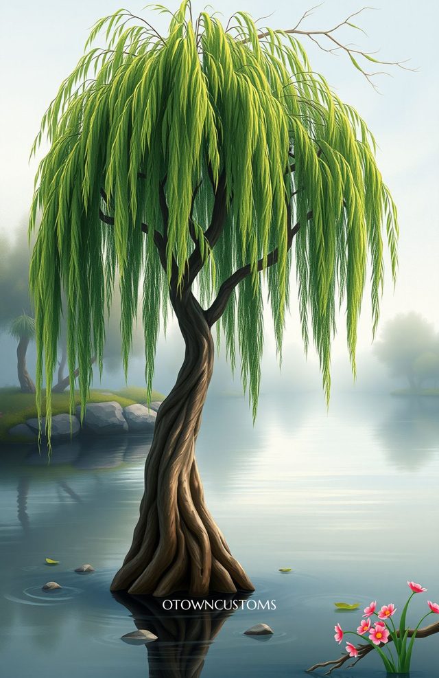 Serene Weeping Willow Tree