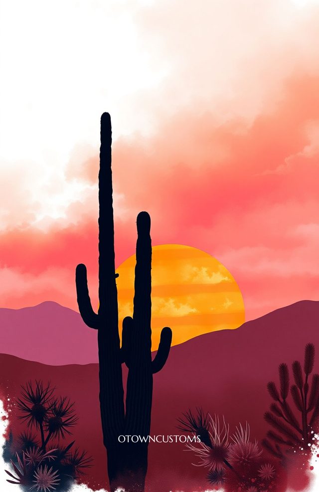 Desert Sunset Silhouette